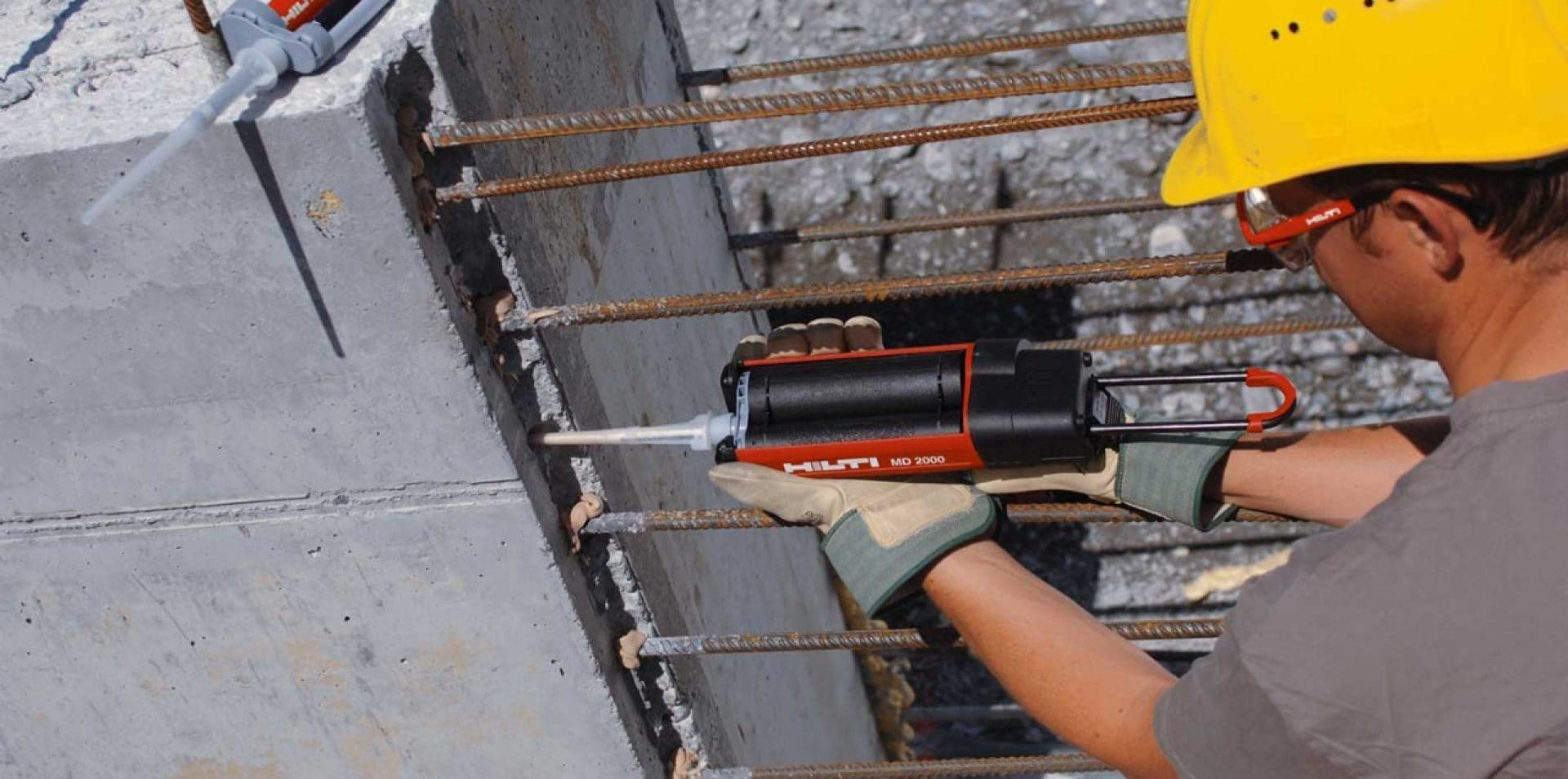 Hilti rigid rebar connection with straight bars