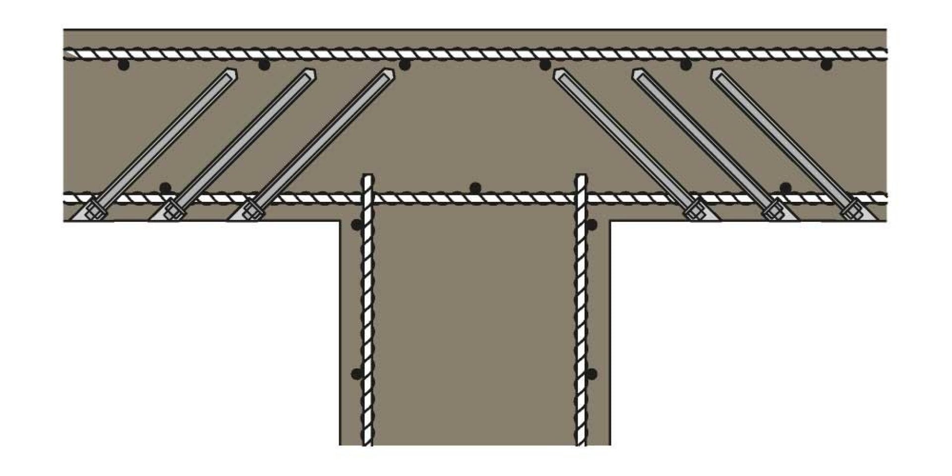 Post installed rebar shear reinforcement Hilti design solution