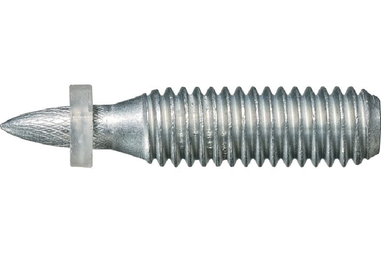 X-EW10H P10 螺紋螺栓 碳鋼螺紋螺栓適合在鋼材上搭配火藥擊釘器使用（10 mm 墊圈）