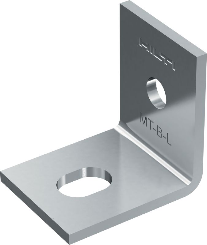 適用於支撐槽鋼的 MT-B-L 輕型底板 適用於將輕型支撐槽鋼結構錨固至混凝土或鋼材的底座連接器