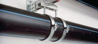 MP-MXI-F 管夾重型 (隔音處理) 配備堅韌內嵌層的優質熱浸鍍鋅 (HDG) 管夾，適用於超重型管路應用 應用 1