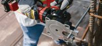 Go to slide 5 of 7: NRC 6-22 Cordless rebar cutter Cordless rebar flush cutter for low spark cold cutting threaded rods and (25mm / #8) rebar (Nuron battery platform) Applications 4