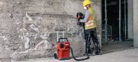 Go to slide 5 of 6: VC 4LX-22 T15 cordless L-Class dust extractor Powerful cordless dust extractor with large container for connection with power tools and jobsite clean ups (wet & dry), 15l (8 gallon) tank (Nuron battery) Applications 3