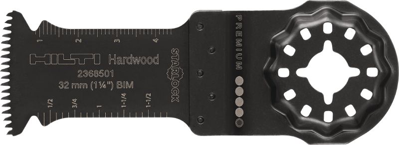 Image 1 of 1: Multitool hardwood plunge cut blade BiM plunge cutting blade for the oscillating multitool, for plunge cuts in hardwood, laminate, plasterboard, and chipboard