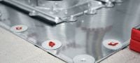 Go to slide 5 of 8: CFS-COS Firestop composite sheet Thin stainless steel firestop composite sheet ideal for sealing large openings Applications 2