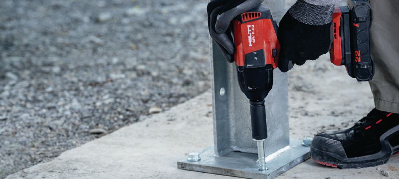 Image 3 of 6: SIW 8-22 ½” Cordless impact wrench Ultimate-class, high-torque cordless impact wrench with 1/2 friction ring anvil for structural bolting and anchoring (Nuron battery platform) Applications 1