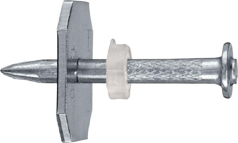 X-C P8S 混凝土釘，附墊圈 附鋼墊圈的優質單顆鋼釘，適用於使用火藥擊釘器，緊固至混凝土