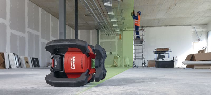 Image 5 of 7: PR 3-HVSG 室內旋轉雷射水平儀 具有高可見度綠光雷射的室內型旋轉雷射水平儀 應用 1