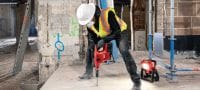 Go to slide 4 of 4: SL 6-22 LED construction light Cordless LED construction light with all-day battery life, rotating head and mounting options for multi-person work areas (Nuron battery platform) Applications 2