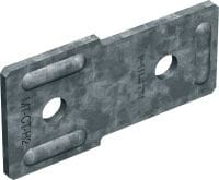 MT-CT-H2 OC 平坦支撐安裝 平坦 T 型槽鋼連接器，可在低污染室外環境下，用來緊固 2 個 MT 槽鋼