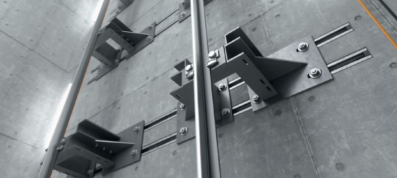 Image 9 of 10: Standard HAC-V Anchor channel Cast-in anchor channels with upgraded load capacity and multiple embedment depths for economical fastening of curtain wall façades Applications 1