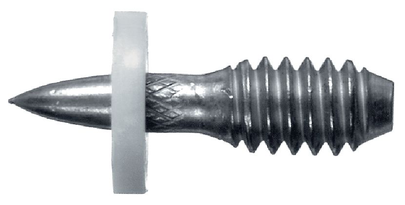 Image 1 of 1: X-EM6H P12 螺紋螺栓 碳鋼螺紋螺栓適合在鋼材上搭配火藥擊釘器使用（12 mm 墊圈）
