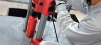 Go to slide 5 of 5: DD 120 Core drill Extremely compact, light and mobile diamond coring machine for rig-based concrete coring from 16-162 mm (5/8 - 6-3/8) in diameter Applications 4