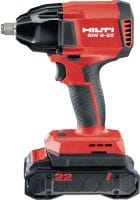 SIW 6-22 ½” 充電式衝擊扳手 功率級別的充電式衝擊扳手與 1/2 摩擦環鐵砧，適用於各種混凝土錨栓以及鋼或木材錨栓 ((Nuron 電池充電座)