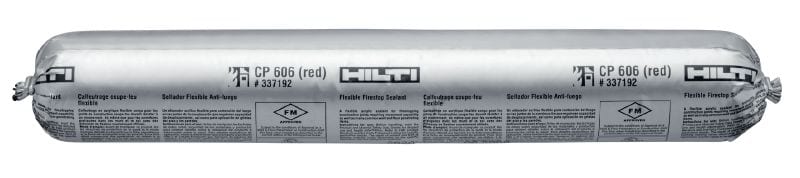 CP 606 Firestop acrylic sealant Universal fire caulk, providing a flexible firestop seal for fire-rated joints and through penetrations