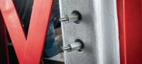 獨立螺桿 (不鏽鋼) 公/母不鏽鋼獨立螺桿，可緊固至被動防火保護 (PFP) 塗層鋼樑 應用 2