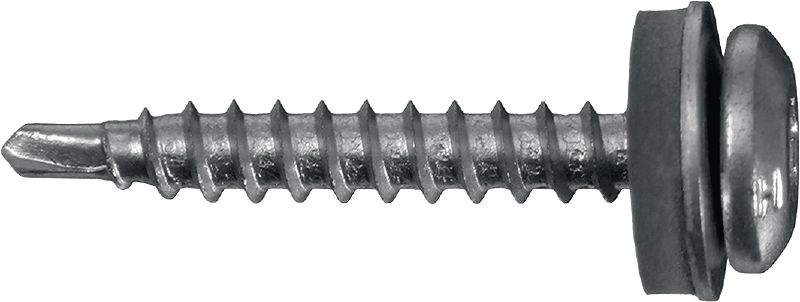 Image 1 of 1: S-MD 31 PS Self-drilling metal screws Self-drilling pan head screw (A2 stainless steel) with 12 mm washer for thin metal-to-metal fastenings (up to 3 mm)