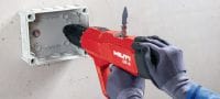 Go to slide 13 of 13: DX 6-F8 Powder-actuated nailer Fully automatic, highly versatile powder-actuated nailer for single fasteners Applications 11