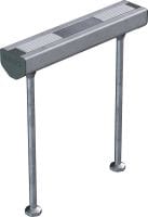 Go to slide 4 of 10: Standard HAC-V Anchor channel Cast-in anchor channels with upgraded load capacity and multiple embedment depths for economical fastening of curtain wall façades