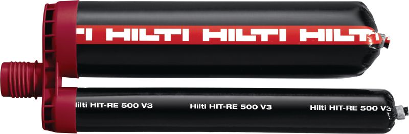 Image 1 of 13: HIT-RE 500 V3 環氧樹脂錨栓 終極性能的注射式環氧樹脂化學藥劑，通過認證，適用於植筋及進行重型化學錨固