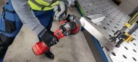 Go to slide 13 of 13: AG 4S-A22 (100) Cordless angle grinder 22V cordless angle grinder with electronic speed control and brushless motor for everyday cutting and grinding with discs up to 100 mm Applications 6