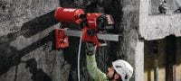Go to slide 3 of 4: DD 160-22 Cordless core drill Compact and powerful cordless coring machine for rig-based diamond coring from 52-162 mm (2 - 6-3/8) in diameter (Nuron battery platform) Applications 1