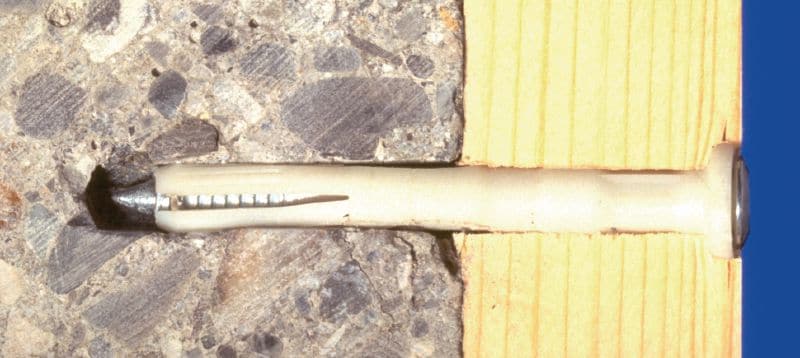 Image 4 of 5: HPS-1 衝擊式錨栓 經濟塑膠敲擊式安卡錨栓，含碳鋼螺絲 應用 1