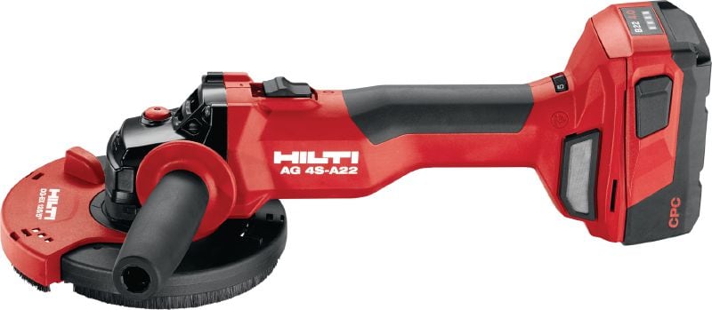 Image 4 of 13: AG 4S-A22 (100) Cordless angle grinder 22V cordless angle grinder with electronic speed control and brushless motor for everyday cutting and grinding with discs up to 100 mm