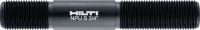 Slide 1 of 2 (selected): NPU Knockout draw studs (7/16” to 1-1/8”) Knockout punch draw studs for punching ½ - 4” diameter conduit holes in up to 10-gauge steel