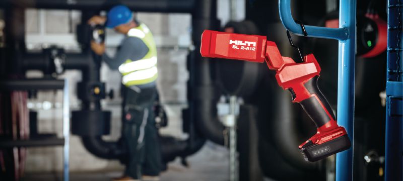 Image 3 of 6: SL 2-A12 Cordless work light Cordless 12V LED task light with flexible head for illuminating confined and medium-sized work areas Applications 1