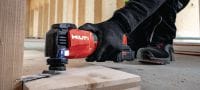 Go to slide 3 of 6: Cordless oscillating multitool SMT 6-22 Powerful cordless multitool with a StarlockMax interface, AVR and an oscillating angle of 4° Applications 2