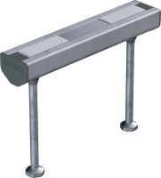 Slide 1 of 10 (selected): Standard HAC-V Anchor channel Cast-in anchor channels with upgraded load capacity and multiple embedment depths for economical fastening of curtain wall façades
