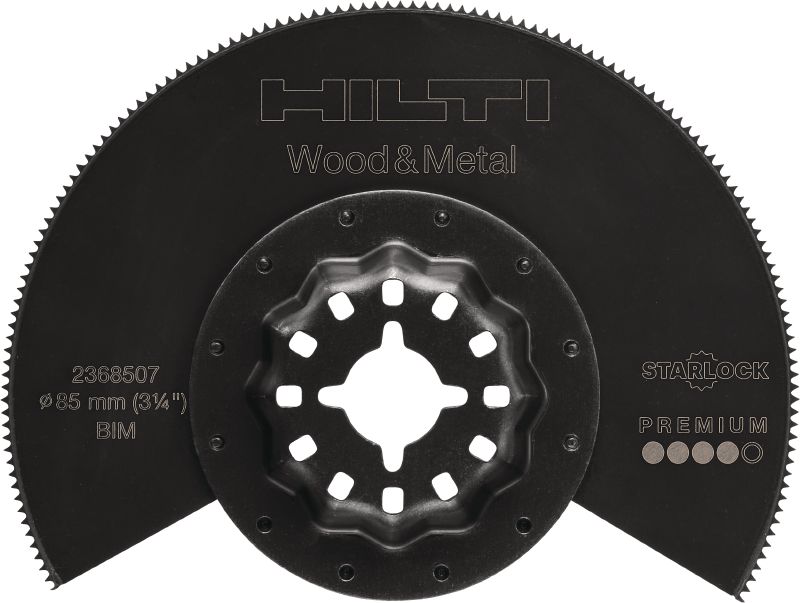Image 1 of 1: Multitool saw blade BiM segmented saw blade for the oscillating multitool, for sawing nail embedded wood, plastics, and metal