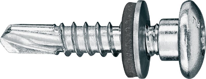 Image 1 of 1: S-MD 33 PS Self-drilling metal screws Self-drilling pan head screw (A2 stainless steel) with 12 mm washer for medium-thick metal-to-metal fastenings (up to 6.0 mm)