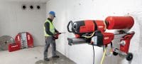 Go to slide 7 of 8: DD 350-CA Core drill Heavy-duty diamond coring machine with high-frequency motor and optional auto-feed unit for rig-based coring from 52-500 mm (2-1/16 - 19-11/16”) in diameter Applications 3