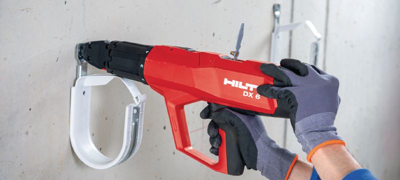 Image 12 of 13: DX 6-F8 Powder-actuated nailer Fully automatic, highly versatile powder-actuated nailer for single fasteners Applications 1
