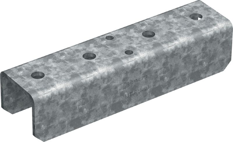 Image 1 of 1: MT-ES-40 OC 角連接件 適用於 MT 支撐槽鋼端至端連接 (MT-40、50、60、40D) 的加強連接頭