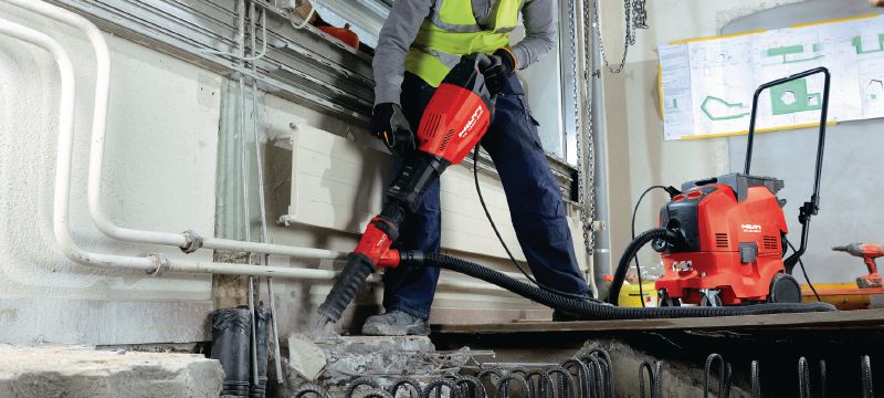 TE 1000-AVR Concrete breaker Versatile breaker for demolishing or chiseling floors and occasional wall applications (with universal power cord) Applications 1