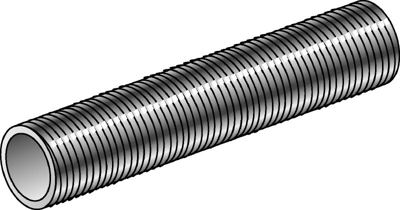 GR-G Threaded pipes - Steel grade 4.6 Galvanized threaded pipe with 4.6 steel grade used as an accessory for various applications