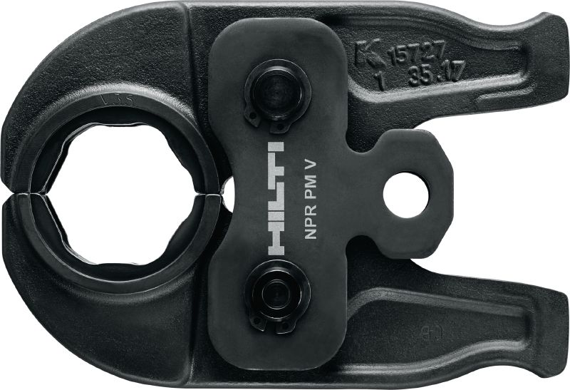 NPR PM V Pipe press jaw Press jaws for V profile press fittings up to 35 mm. Compatible with Hilti NPR 19-A pipe press tool