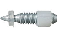 X-EW6H 螺紋螺栓 碳鋼螺紋螺栓適合在鋼材上搭配火藥擊釘器使用（8 mm 墊圈）