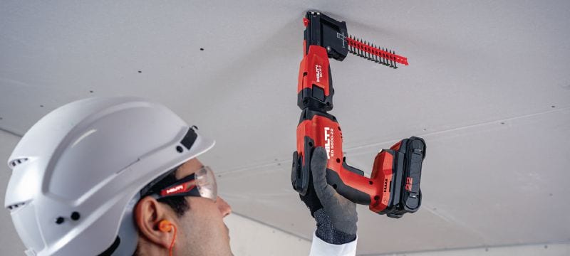 Image 3 of 7: SD 5000-22 Cordless drywall screwdriver Cordless drywall screwdriver with powerful Nuron battery for more torque and screws per charge when hanging drywall, wood boards, and exterior sheathing Applications 1