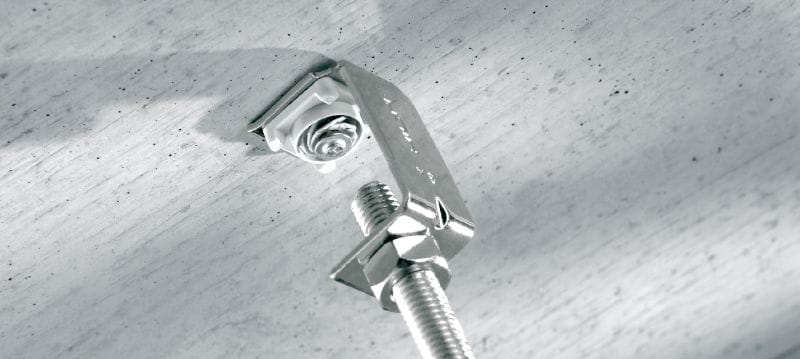 X-EHS W MX 螺桿吊掛釘 在天花板上進行輕型電氣/機械緊固並搭配連發鋼釘的金屬螺紋吊掛釘 應用 1