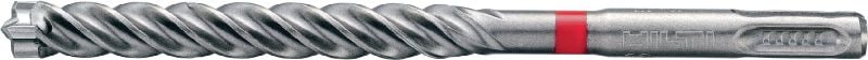 TE-CX (SDS Plus) 公制電鎚鑽鑽頭 終極 SDS plus (TE-CX) 電鎚鑽鑽頭，含 4 面碳化鎢刀刃，用於對鋼筋混凝土鑽錨銓孔