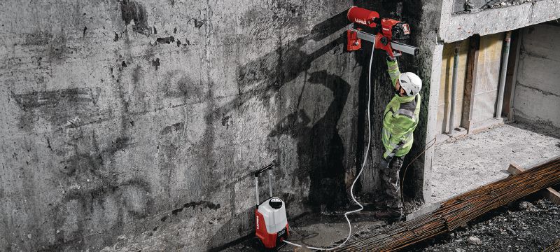 DD 160-22 Cordless core drill Compact and powerful cordless coring machine for rig-based diamond coring from 52-162 mm (2 - 6-3/8) in diameter (Nuron battery platform) Applications 1