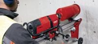 Go to slide 8 of 8: DD 350-CA Core drill Heavy-duty diamond coring machine with high-frequency motor and optional auto-feed unit for rig-based coring from 52-500 mm (2-1/16 - 19-11/16”) in diameter Applications 4