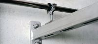 Go to slide 2 of 2: MP-SRNI Light-duty pipe clamp Stainless steel (A4) pipe clamp with sound insulation for light-duty applications Applications 1