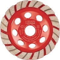Go to slide 2 of 2: SPX Turbo A Diamond grinding cup wheel Ultimate diamond cup wheel for highly efficient and scratch-free grinding of concrete, screed and natural stone