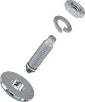 水電連接件 S-BT-EF HC 中度腐蝕環境中，對鋼材電氣連接的螺紋旋入式螺柱 (碳鋼、公制螺紋)。 建議連接纜線最大橫切面面積：120 mm²