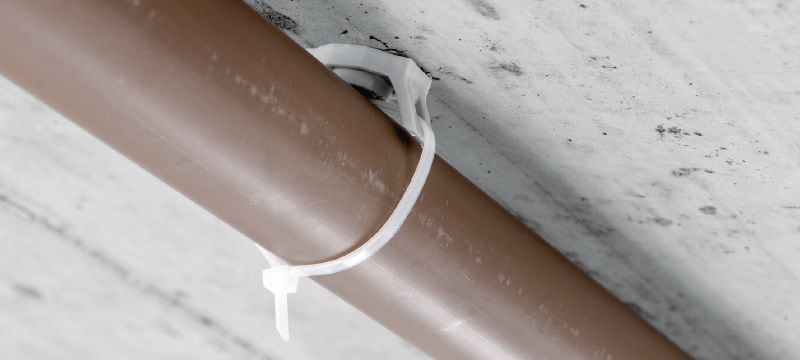 X-UCT-E MX 線纜緊固帶安裝 可搭配排釘使用的塑膠通用線纜/導管緊固帶支架 應用 1
